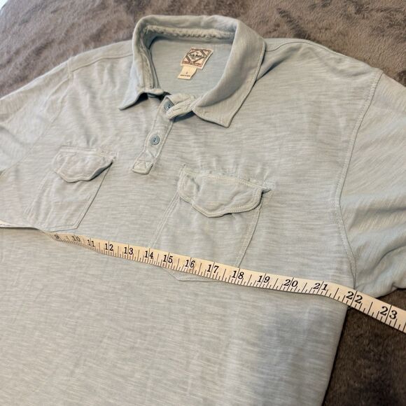 Lucky‎ Brand Men's Double Pocket Polo Size L Large Light Blue - Picture 5 of 6
